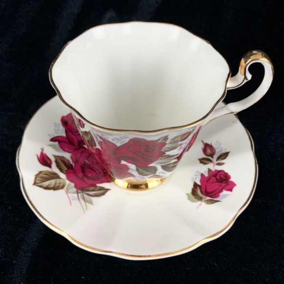 Vtg Royal Adderley Red Rose Cup and Saucer Ridgeway Pottery Excellent Condition - Picture 2 of 10